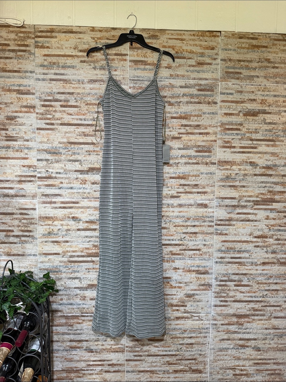 Good Luck Gem Green Striped Knit Maxi Jumpsuit